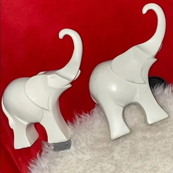 CERAMIC ELEPHANT HOME DECOR Set of 2 - Picture 1 of 11